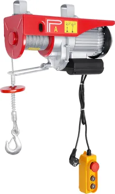 Immagine prodotto di Argano elettrico, portata 1,5 tonnellate, telecomando, rosso