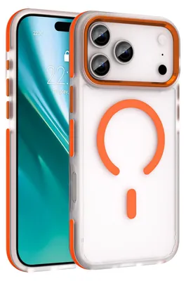 Image de Étui Etteri Icy Mag pour iPhone 15 6,1 pouces, orange
