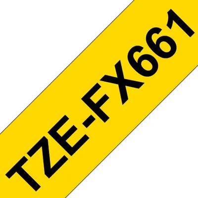 Immagine prodotto di Brother TZEFX661 Schriftbandkassette Brother 36mmx8m gelb/schwarz TZe-FX661