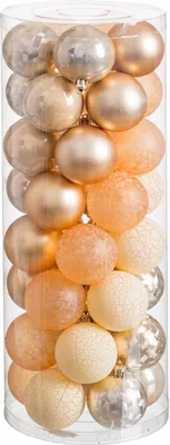 Image de Boules de Noël or 6 x 6 x 6 cm (40 pièces)