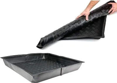 Produktbild von Flex Tray 120 x 120 x 12 cm - Auffang Wanne Bewässerung Homebox Zubehör Anbau Indoor Blumentopf Plastik Pflanz-Schale Kunststoffwanne Untersetzer Pfla