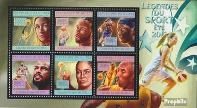 Produktbild von Briefmarken Guinea 2012 Mi 9639-9644 Kleinbogen (kompl. Ausgabe) postfrisch Basketball