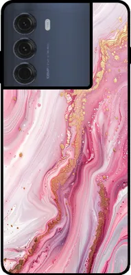 Produktbild von Smartphonica Handytasche passend für Motorola Moto G200 5G / Edge S30 mit Marmordruck - TPU Rückseitenschutzhülle Marmordesign - Pink