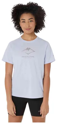 Image de T-shirt Asics Camiseta ASICS Fujitrail Logo manga corta blanco puro mujer pour Femme