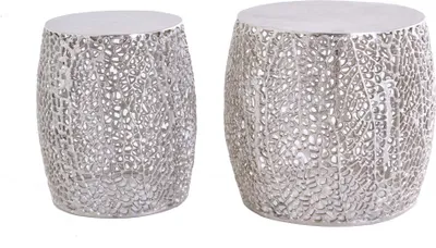 Image de Table basse 40 cm argentée, design moderne pour le salon - ACHETER MAINTENANT