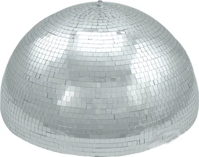 Produktbild von Spiegelkugel halb 50cm silber mit Motor - für Deckenmontage - Discokugel Echtglas - PROFI