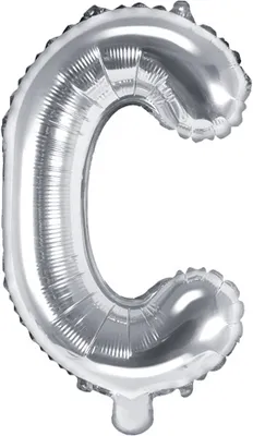 Produktbild von Buchstabe C Folienballon 35cm silber
