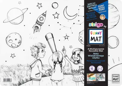 Image de Creative Brand - Tapis de dessin cosmique pour enfants - développe ton imagination dans les étoiles