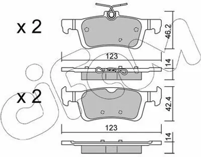 Produktbild von CIFAM Bremsbeläge Satz Hinten Bremsklötze für FORD Fiesta Mk7 Schrägheck 822-986-1