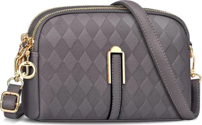Produktbild von TEUEN Damen Kleine Crossbody Umhängetasche Leder mit Reißverschluss