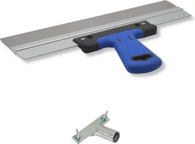 Produktbild von DEWEPRO Flächenspachtel Rakel, 2K-Softgriff 350x50mm inkl. Stielhalter
