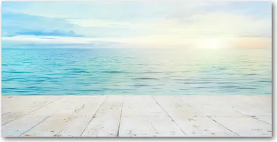 Produktbild von Tulup® Glas-Bild - 100x50 -Wandkunst - Wandbild hinter gehärtetem Sicherheitsglas  - Landschaften - Meer - Blau