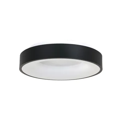 Produktbild von Steinhauer Deckenleuchte Ringlede 1-flammig Schwarz Matt/ Weiß 38x38cm