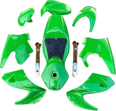 Produktbild von Verkleidungs Set komplett grün KAWA Style mit Sitzbank Pocket Bike HMParts
