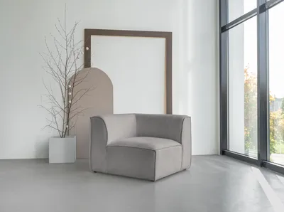 Produktbild von MIUFORM Flex Felix Modulares Ecksofa ECK-FORM - 93 x 93 cm - Grau - Sofa Couch
