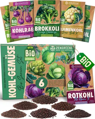 Produktbild von ZenGreens® Kohlgemüsesamen Set - Kohlgemüse - 6 Stück