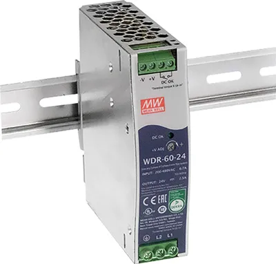 Produktbild von MEANWELL WDR-60-48, DC AC Hutschienen-Netzteil, DIN, 60W 48V 1,25A