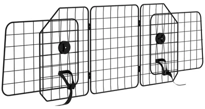 Image de Barrière pour chien - Barrière de protection réglable pour chien - 93 cm - Pliable - Montage facile - Acier - Noir
