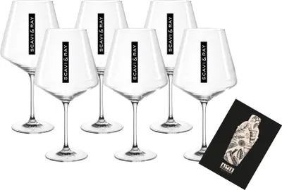 Produktbild von Scavi & Ray Weingläser NEU - 6er Set Glas / Gläser für Prosecco / Champagner / Wein Gläser Klar mit 0,2L Eichung