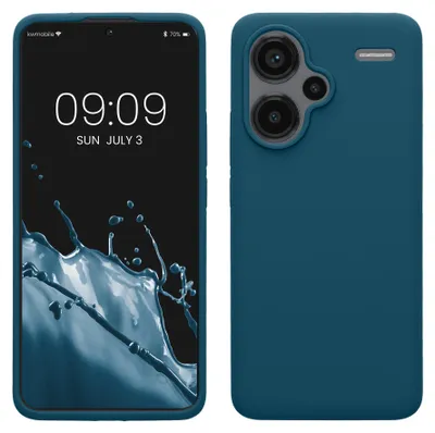 Produktbild von kwmobile Handyhülle für Xiaomi Redmi Note 13 Pro+ 5G / Redmi Note 13 Pro Plus 5G Hülle - Case Silikon - Kabelloses Laden - Schutzhülle Cover in Petrol