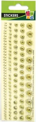 Immagine prodotto di Adesivo con 114 perline - Oro