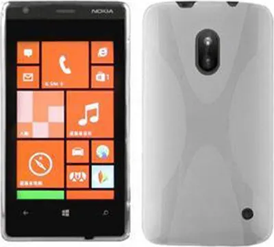 Produktbild von Cadorabo Handyhülle für Nokia Lumia 620 in Weiß Hülle Schutzhülle TPU Silikon Backcover Case