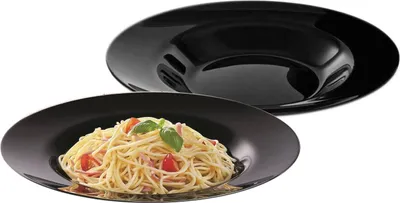 Produktbild von 2 Pastateller schwarz 28,5cm Black Style