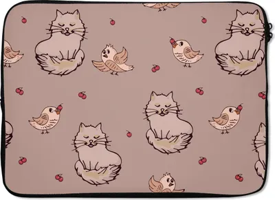 Produktbild von MuchoWow® Laptop Hülle 14 ZollTiere - Kinder - Muster Laptoptasche - Laptoptasche - Stoßsicher - Schutzhaube