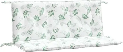 Produktbild von vidaXL Gartenbank-Auflagen 2 Stk. Blattmuster 120x50x7 cm Stoff