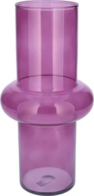 Produktbild von INNA-Glas Blumen Vase ELSABEA, Glas, recycelt, violett-klar, 31cm
