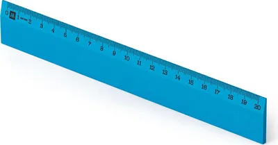 Immagine prodotto di Metrie | Righello in legno Scholar-20PB azzurro con scala in mm | 20 cm