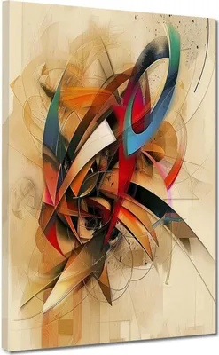 Produktbild von Leinwandbild Wandbild Kunstdruck XXL Wanddeko Abstrakte Formen Colour: 75x100x2cm