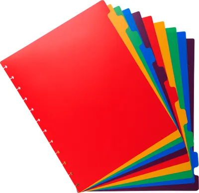Produktbild von Exacompta 10x Register für Prospekthüllen PP 300µ 10-teilig A4 Maxi 86003E