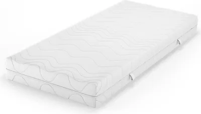 A white mattress on a white background.