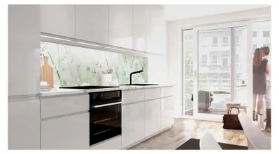 Produktbild von Selbstklebende Küchenrückwand Matt - 0,5 mm verstärkte PET-Folie, zuschneidbar, Spritzschutz 60 x 280 cm