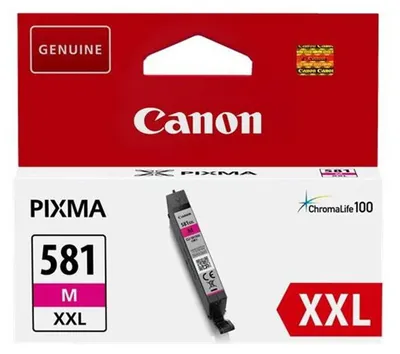 Produktbild von Canon CLI-581 XXL Magenta Tintentank, sehr hohe Reichweite, Magenta, Tinte auf Pigmentbasis, 11,7 ml, 367 Seiten
