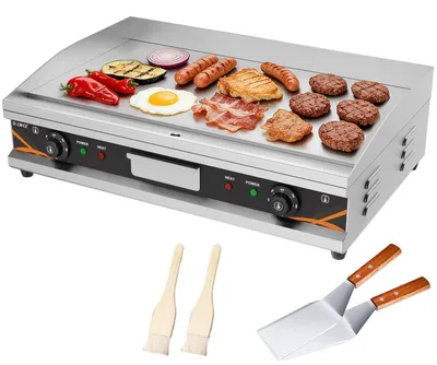 Elektrische Grillplatte 4400 W, 73x40 cm, zwei Zonen, 50-300 °C
