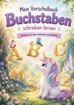 Produktbild von Buchstaben schreiben lernen - Mein Einhorn Vorschulbuch