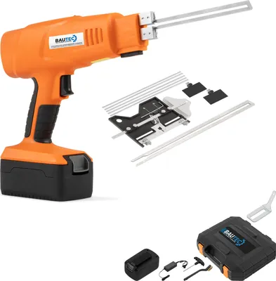 Produktbild von BAUTEC Styroporschneider Akku STYROCUTTER 200W » Set 6 » Kofferset inkl. 2 Akkus » Hartschaumschneider » Handgerät