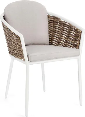 Produktbild von 4er Set Stühle Maribela Aluminium Weiß 63 x 63 x 79,5 cm