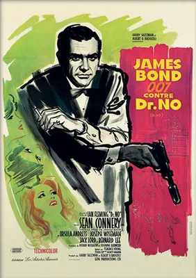 Image de James Bond - Contre Dr. NO - ART PRINT - 30x40cm - Affiche Poster