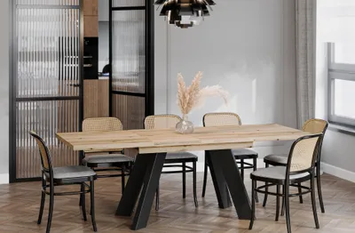 Produktbild von ENDO-Möbel Ausziehbarer Esstisch Como 130-210cm (Eiche Evoke)
