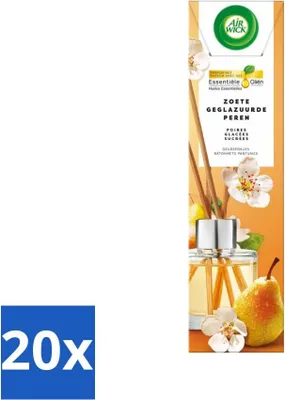 Obrázek produktu pro Air Wick - pokojový difuzér - sladká karamelizovaná hruška - esenciální oleje - 40 ml - hodnotné balení - 20 kusů