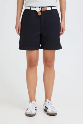 Produktbild von Oxmo OXChakira Damen Chino Shorts Kurze Hose Baumwollmischung Regular Fit