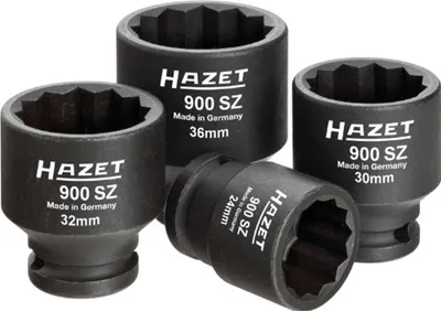 Produktbild von HAZET 900SZ/4, Steckschlüssel-Satz, 1/2", Metrisch/imperial, 4 Kopf/Köpfe, 12.5 mm, 1/2"
