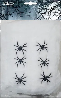 Produktbild von Weiße Spinnweben 100 g - Mit Spinnen Halloween Deko