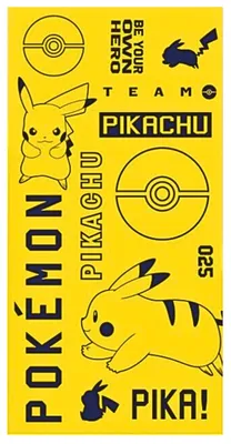 Produktbild von Pokémon Badetuch Strandtuch - Pikachu Strandlaken 70 x 140 cm aus Baumwolle