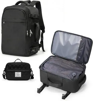 Productafbeelding van Ryanair Vacuümrugzak, 40 x 30 x 20 cm, handbagage met vacuümpomp