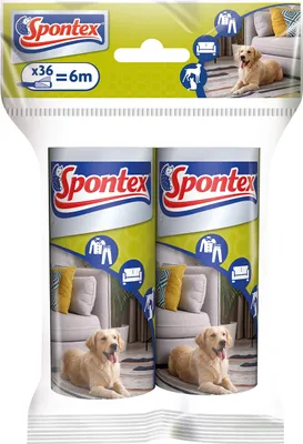 Productafbeelding van Spontex vervangrollen voor pluizenroller, ideaal voor het verwijderen van dierenharen en pluisjes