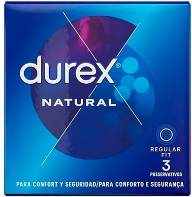 Image de Préservatifs Durex Naturel (3) Sensation Naturelle, Protection Fiable - Durex